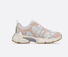 Dior Chrono Sneaker White Mesh with Nude