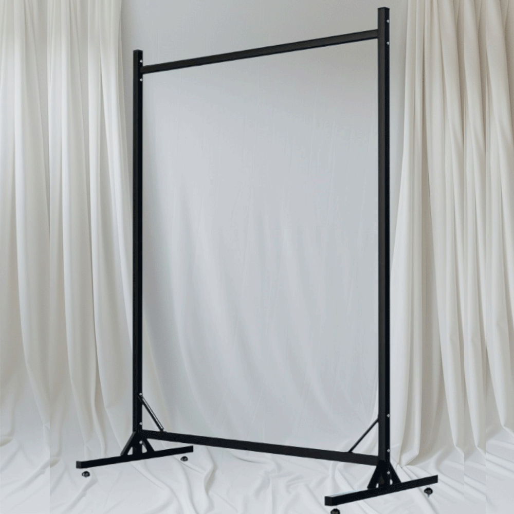 Стійка для одягу розбірна 1000х1700х500мм з одною поперечиною чорна не регульована, фото 1