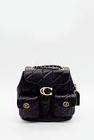 Coach Pillow Tabby Backpack Black with Gold 20х20х12