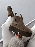 UGG CHELSEA MINI PLATFORM HICKORY premium 40