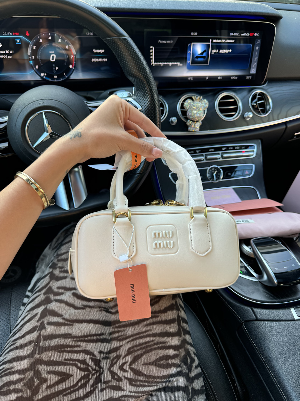Miu Miu Arcadie Beige leather bag 21x11, фото 1