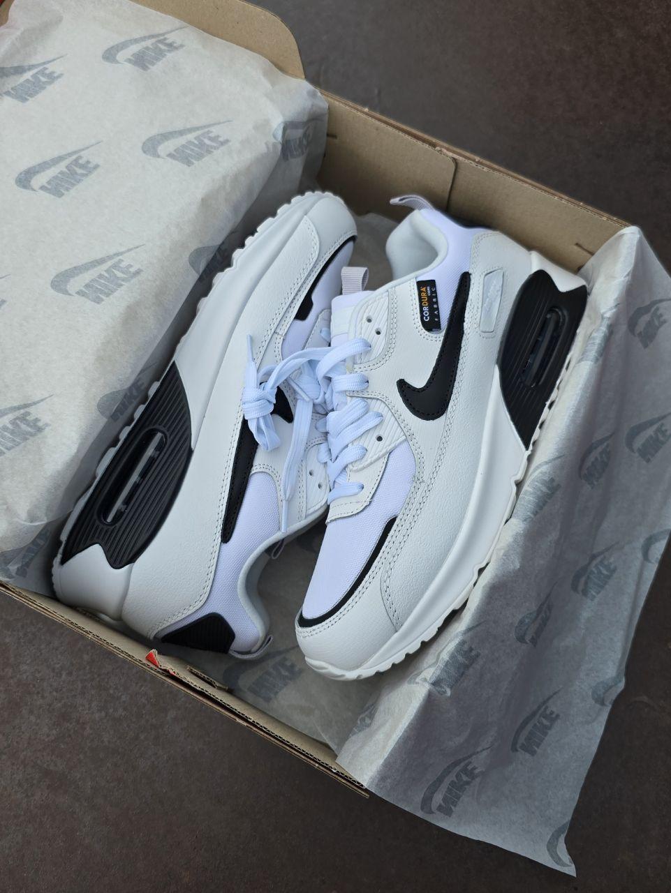 Nike Air Max 90 Cordura  • White Black • 45, фото 1