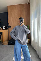 Лонгслив женский двунить оверсайз 42-46