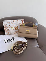 DOLCE & GABBANA | SICILY MINI BEIGE LEATHER premium 19.5х13х4