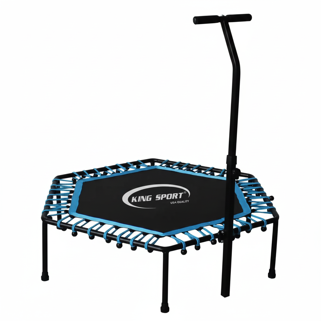 Фітнес батут з ручкою King Sport 130см Blue, фото 1