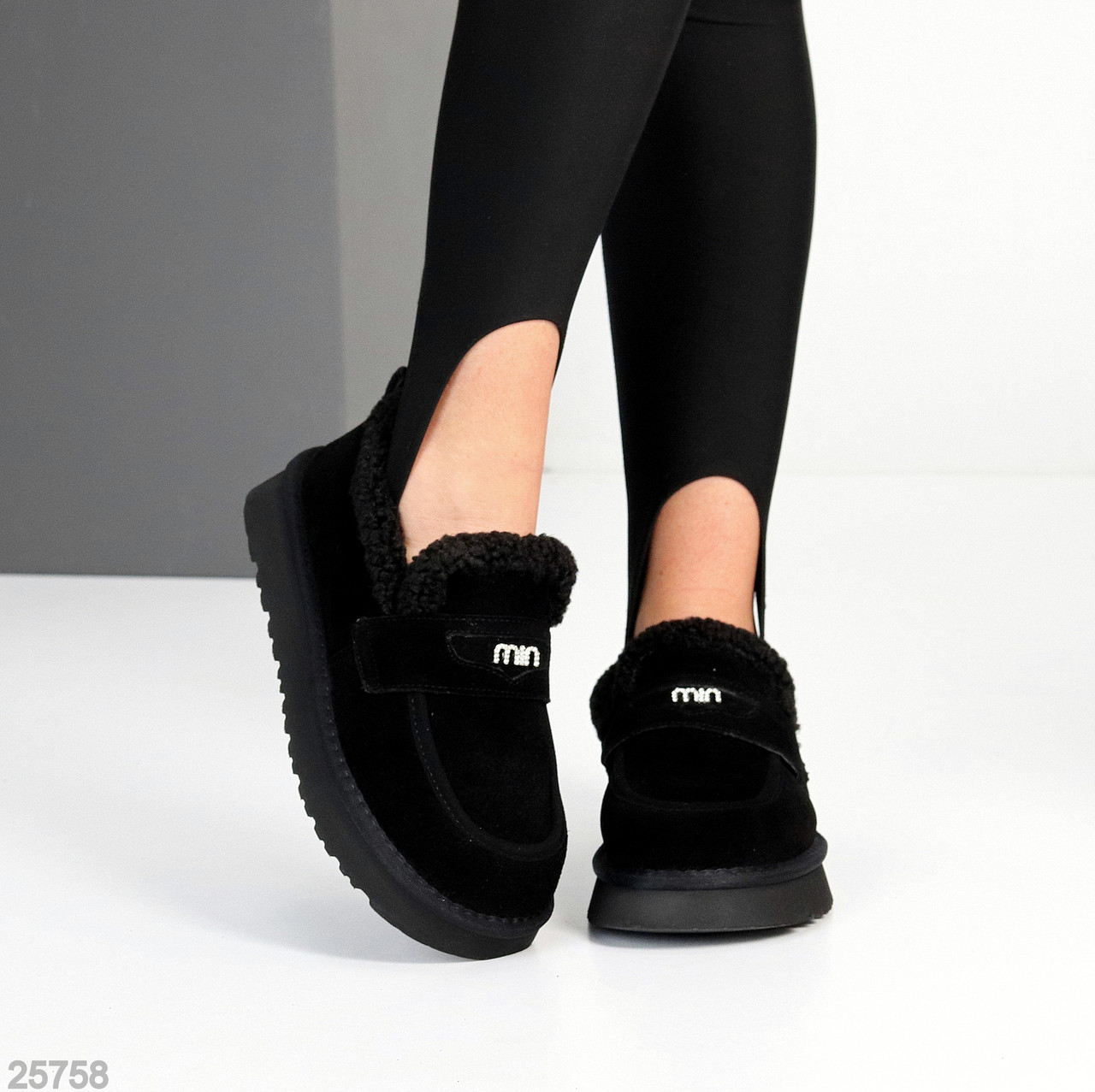 Чорні уггі автоледі натуральна замша брендовий дизайн, фото 1