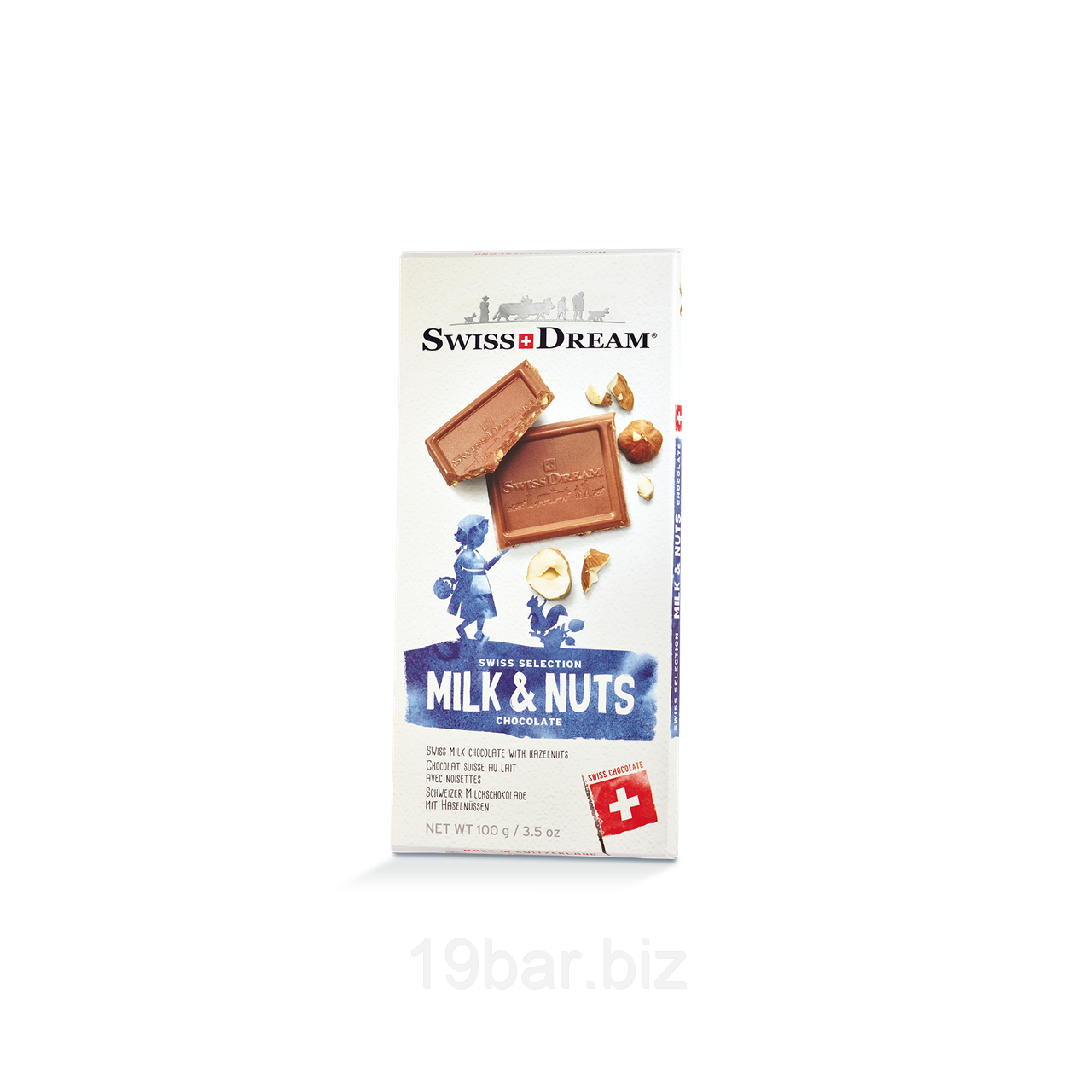 Шоколад SwissDream Milk & nuts bar 100g SD311, фото 1