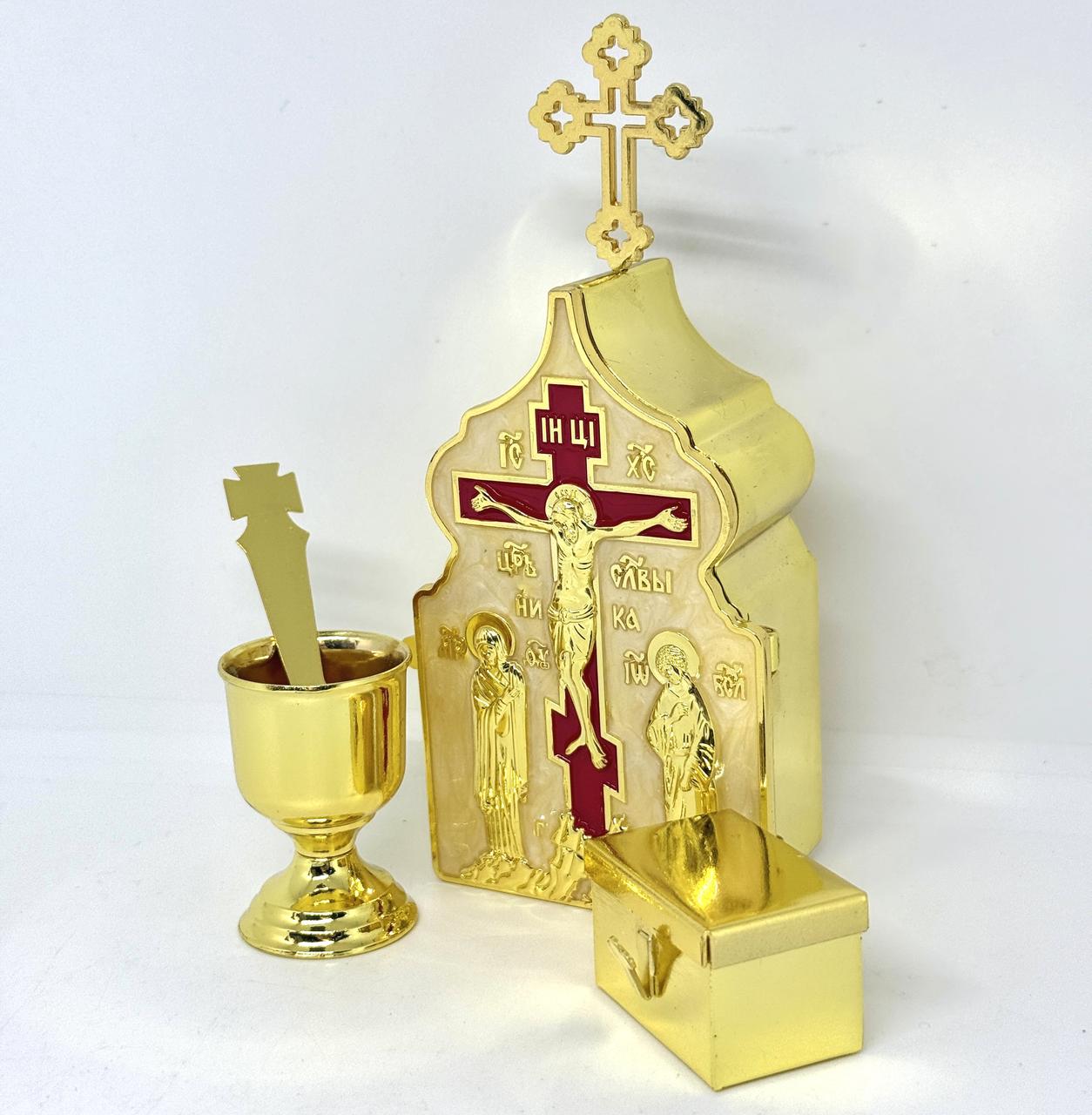 Металева дароносиця з потиром та лжицею (Греція), фото 1