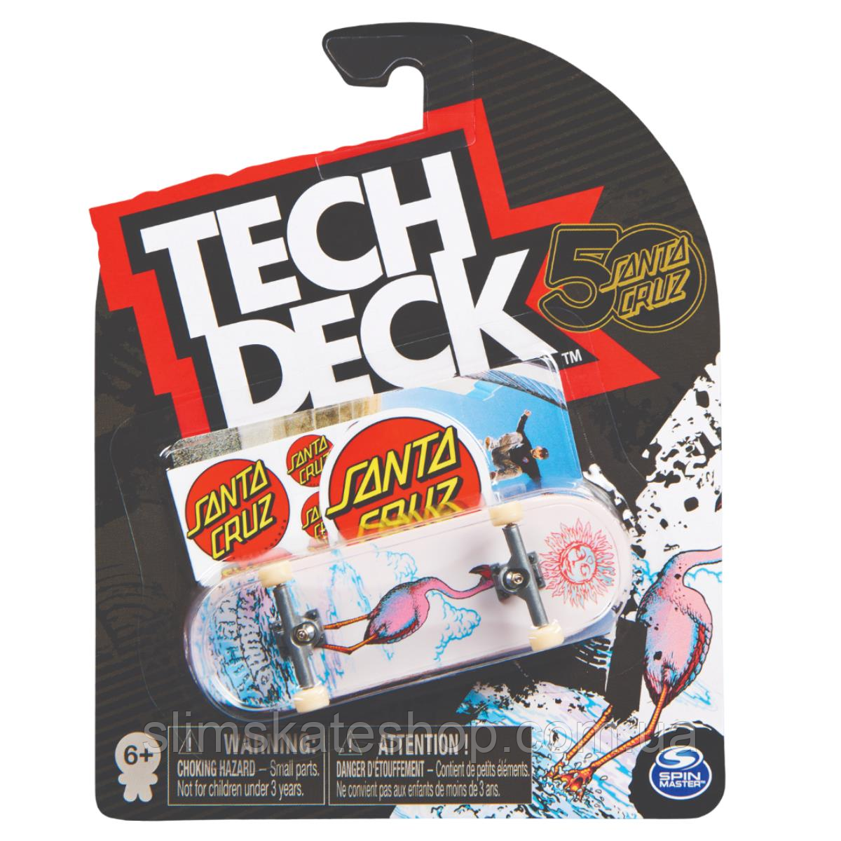 Фінгерборд Tech Deck Santa Cruz Skateboards Maurio McCoy Flamingo 50th Anniversary 32 мм, фото 1
