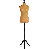 Манекен кравецький виробник Ailant в тілесному чохлі на дерев'яній підставці