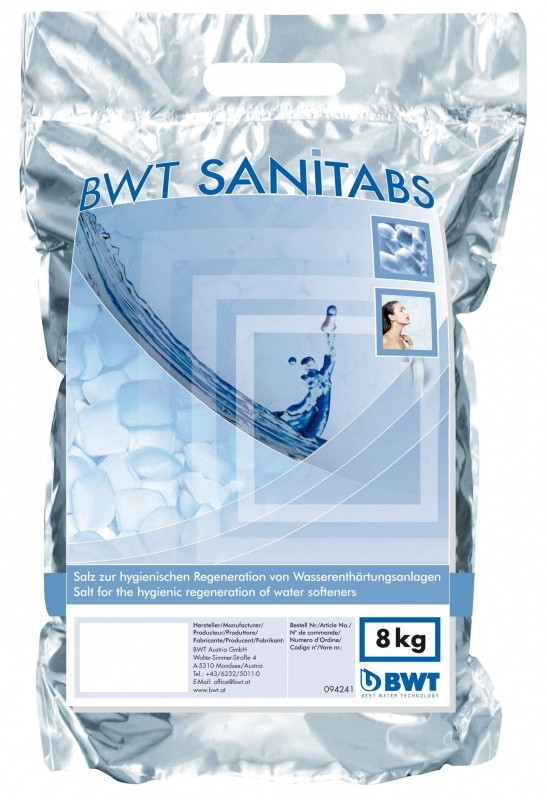 Сіль для регенерації BWT SANITABS, пак. 8 кг
