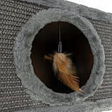 Ліжко для котів Purlov 26215 будиночок на ніжках, м який текстиль, знімна подушка, фото 3