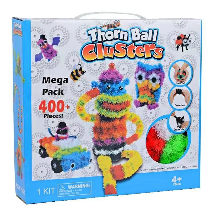 Конструктор липучка Банчемс різнокольоровий 400 деталей, набір для творчості Bunchems, фото 1