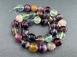 Флюорит 12 мм, кругла нитка