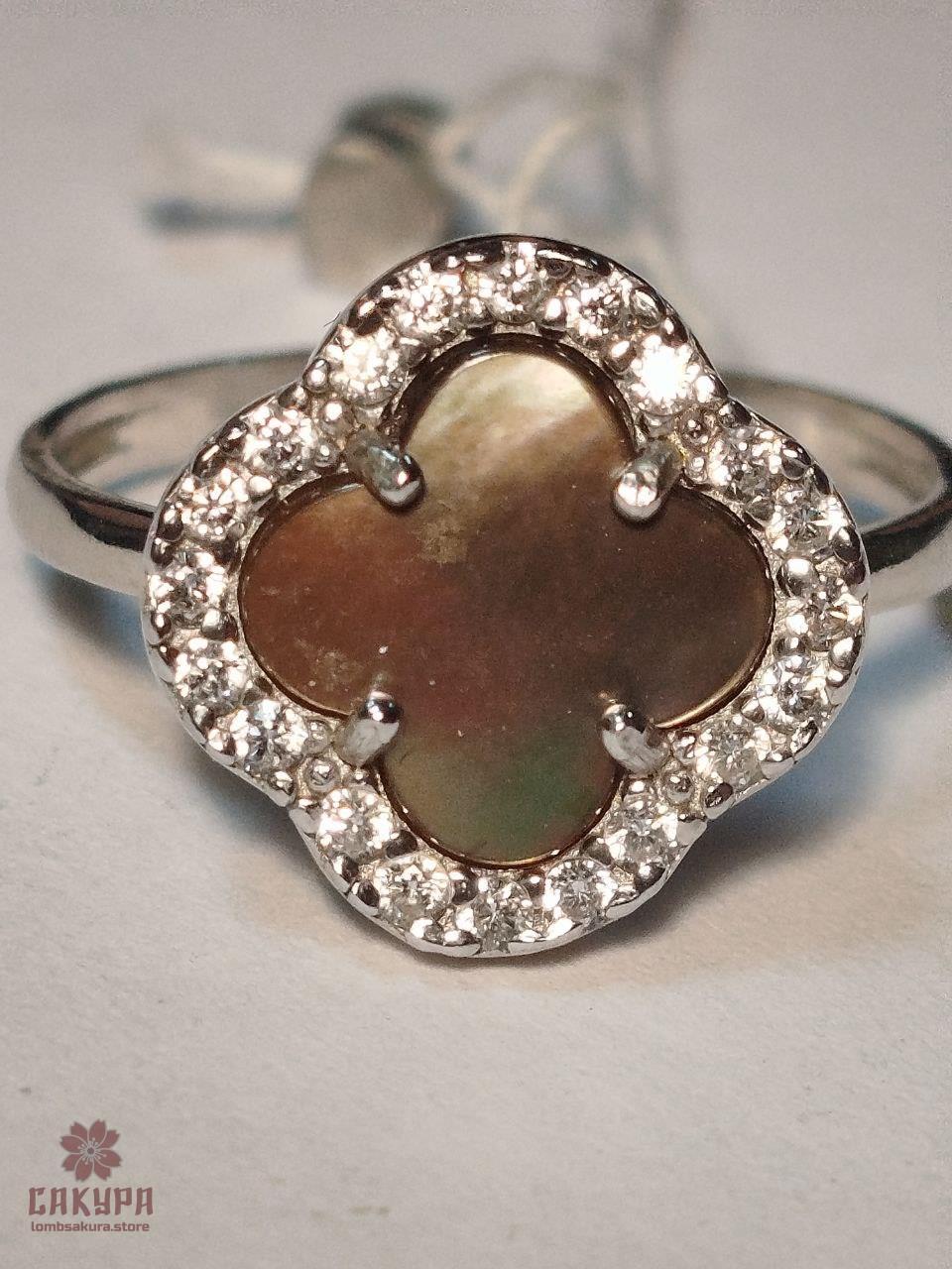 Срібна Каблучка зі вставкою цирконій, фото 1