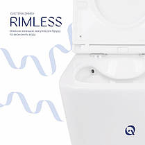 Унітаз підвісний Qtap Tern безобідковий із сидінням Soft-close QT1733052ERW, фото 5