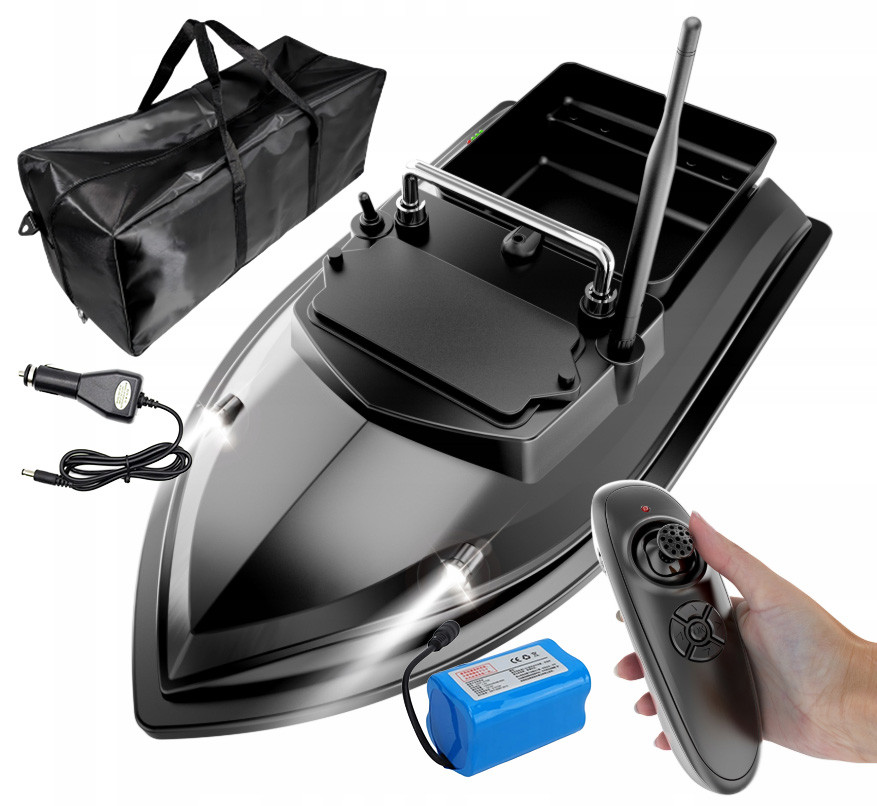 Прикормочний кораблик Flytec V050 12000mAh для риболовлі з сумкою та автозарядкою