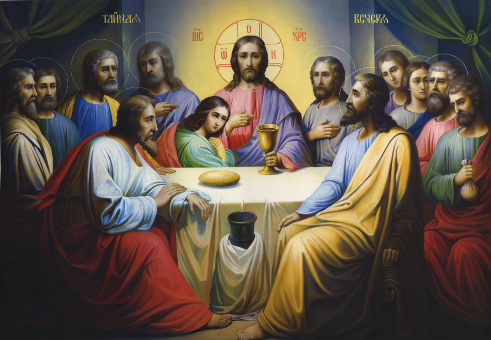Схема ікона А1 формат "Таємна вечеря" (1000см х 76см)