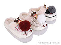 Тапки жіночі для дому Зима PA143 mix (24 пар р.36-41) "HOROSO-UFO" недорого гуртом від прямого постачальника