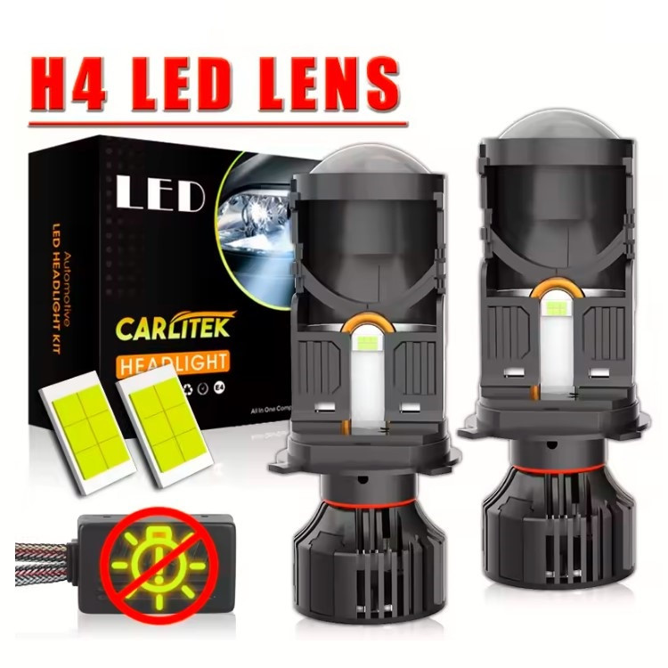 Лампа LED Міні Лінзи H4 D35мм 95/115w 10000/15000Lm 6000K 3570 Chips 12 V "M01S", фото 1