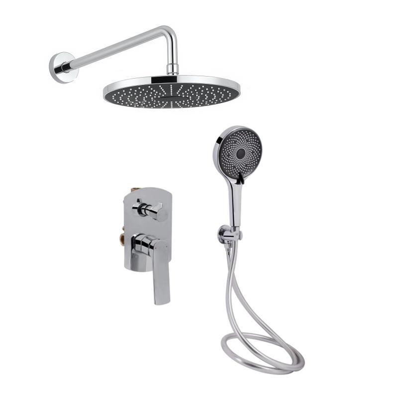 Душова система універсальна Qtap Slavonice прихованого монтажу на два споживачі QTSLA113CRM45898 Chrome