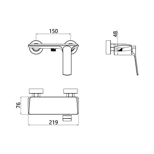 Змішувач для душу Qtap Slavonice QTSLA266CRM45907 Chrome, фото 2