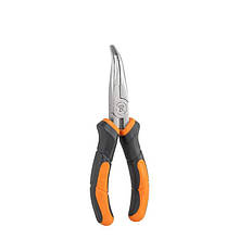 Вигнуті плоскогубці MASTER GRIP 165 мм, нікельовані, 
HOME & GARAGE, DIY-PL1213/6