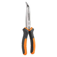 Вигнуті плоскогубці MASTER GRIP 200 мм, нікельовані, 
HOME & GARAGE, DIY-PL1213/8