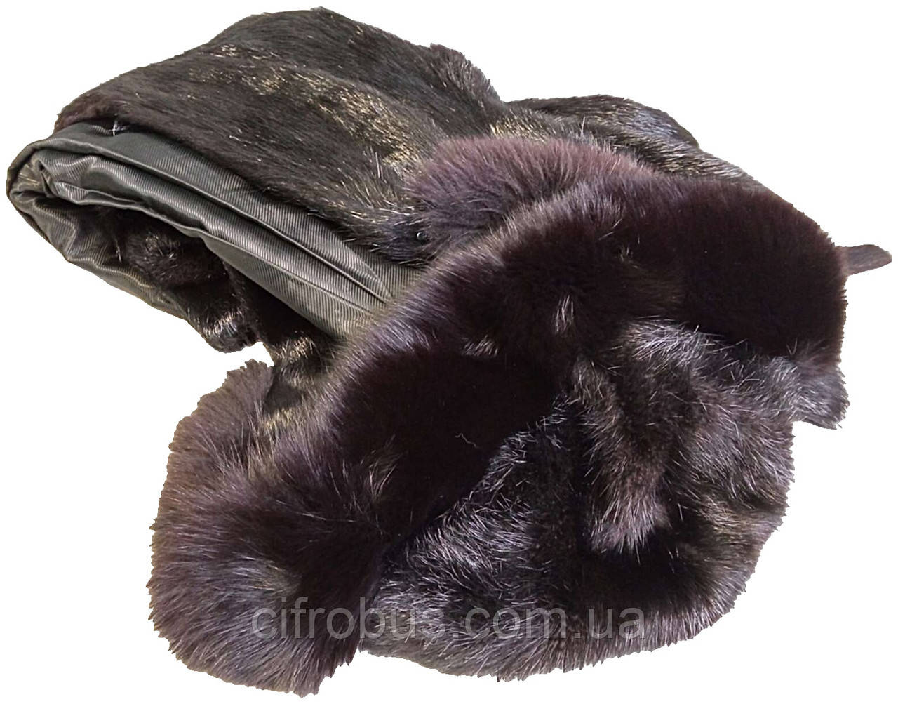 Жіноча шуба Б/У Шуба з нутрії стрижена чорна TM Pani Marina, фото 1