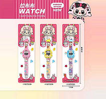 Годинник електронний "LABUBU" на листі, МІКС ВИДІВ 27х8х2см /720-2/