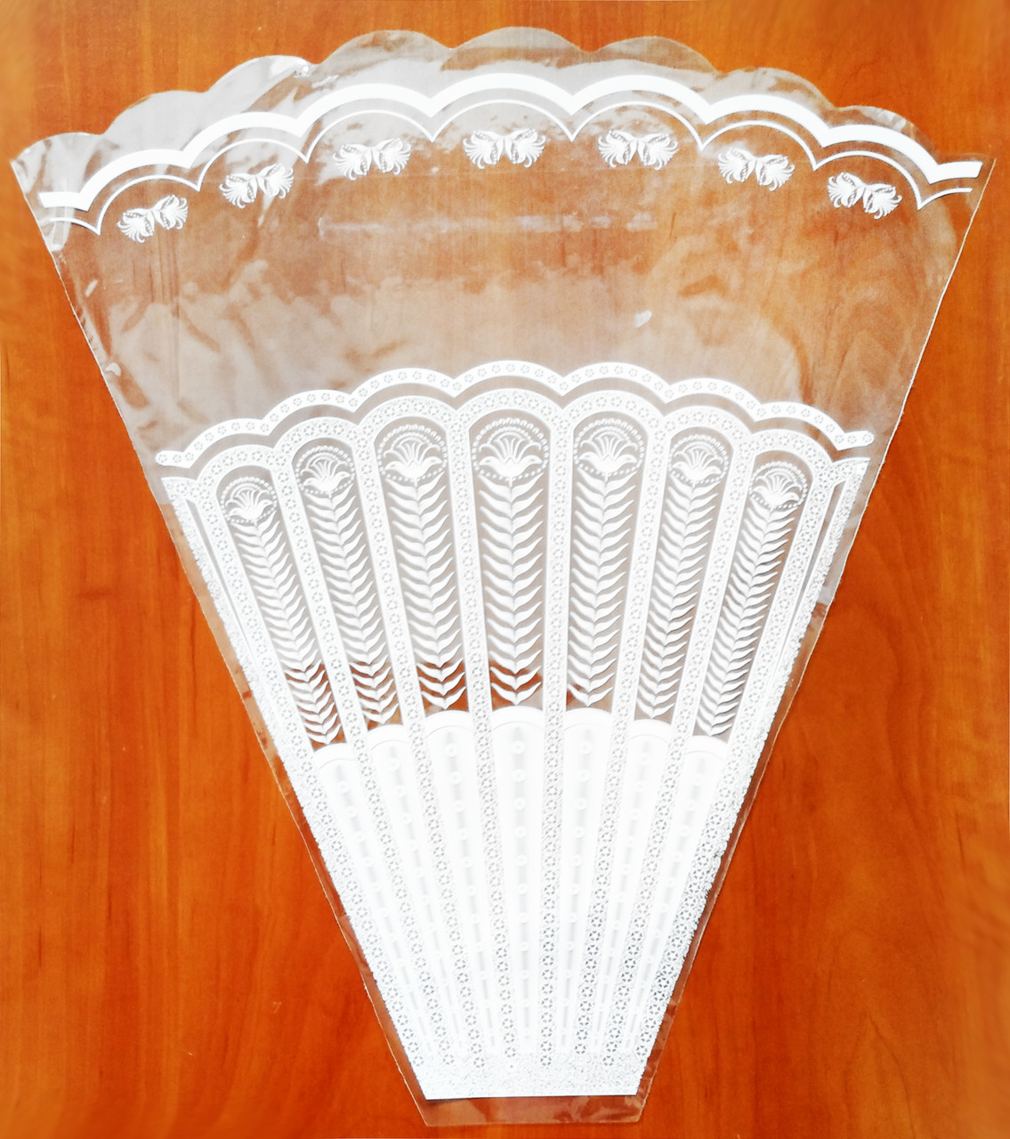 Пакети конусні для квітів 10 х 45 х 50 см білі, фото 1