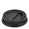 Кришка для паперових стаканів 250 мл чорна "st 77 мм"