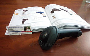 Сканер штрих-кодів Cino F780 USB сірий з прогумованим корпусом, фото 2