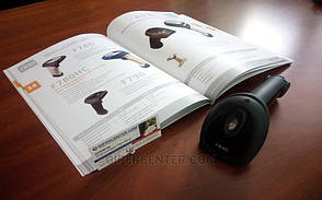 Сканер для штрих-кодів Cino F780 RS-232 чорний з прогумованим корпусом і підставкою Hands Free, фото 3