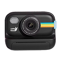 Дитяча цифрова камера з моментальним друком S9, 1080p HD, MicroSD, екран 2.4 дюйма, чорна