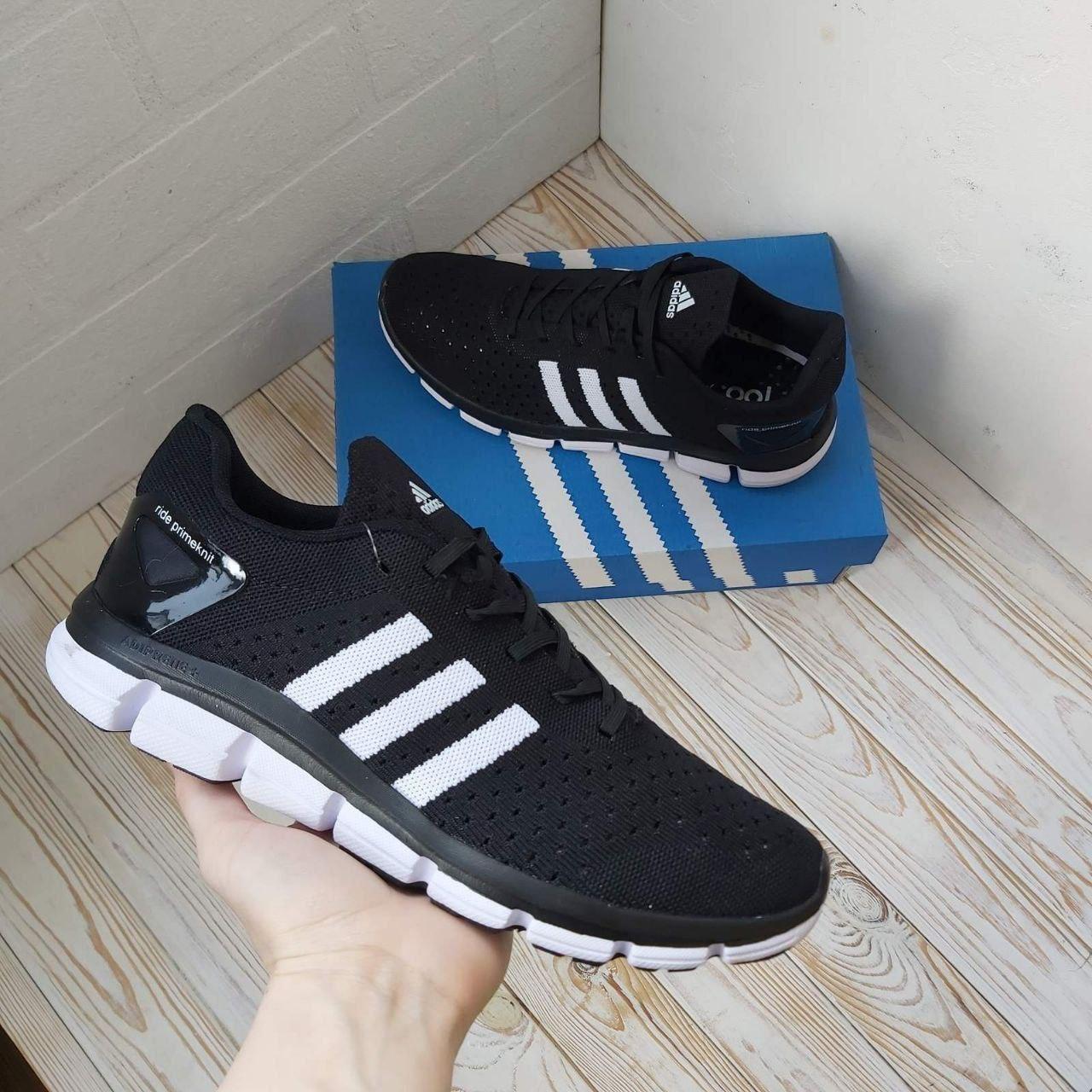 Adidas Climacool Ride Primeknit Black White чорні з білим, фото 1