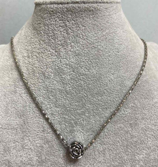 Уцінка! Кулон Троянда 11мм+- на ланцюжку L-50мм+- (зміна кольору), фото 1