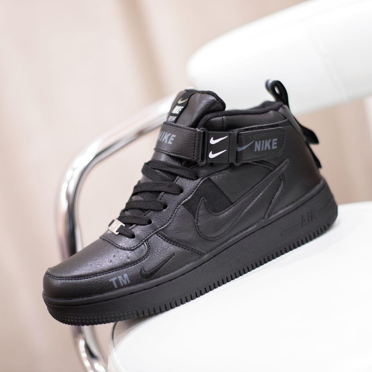 Nike Air Force 1 Mid Black, фото 1