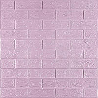 3D панель самоклеюча 700х770х3мм цегла Світло - фіолетова (015-3) SW-00000574