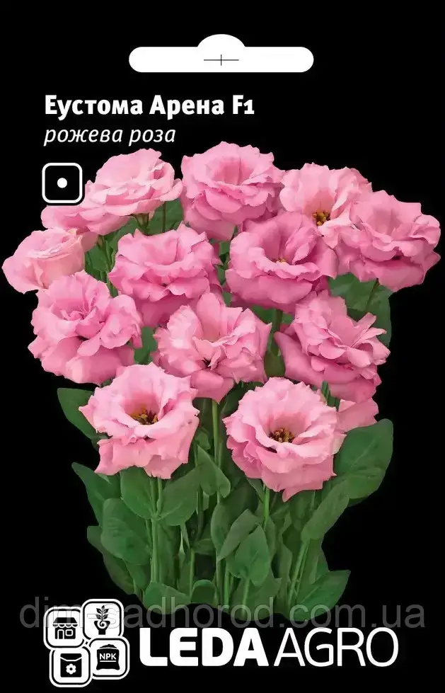 ЕУСТОМА НАСІННЯ АРЕНА F1, РОЖЕВА ТРОЯНДА 5 ШТ, фото 1