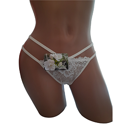 Трусики стрінги шнурочки Афіна 027 (розміри: S-3XL) Шампань