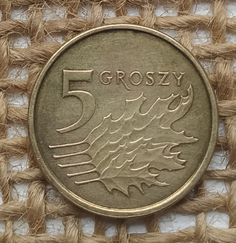 5 грошей 2017 року. Польща, фото 1