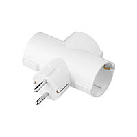 Мережевий адаптер 2E 3xТип F, 16A, білий (2E-AD0103WH)