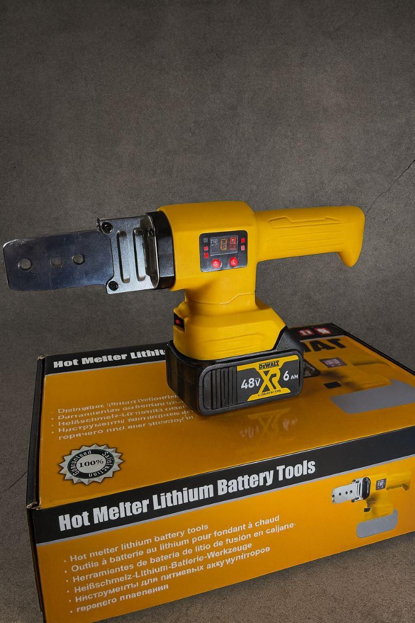 Паяльник для пластикових труб Dewalt з двома акумуляторами та насадками в кейсі 48V 6 Ah, фото 1