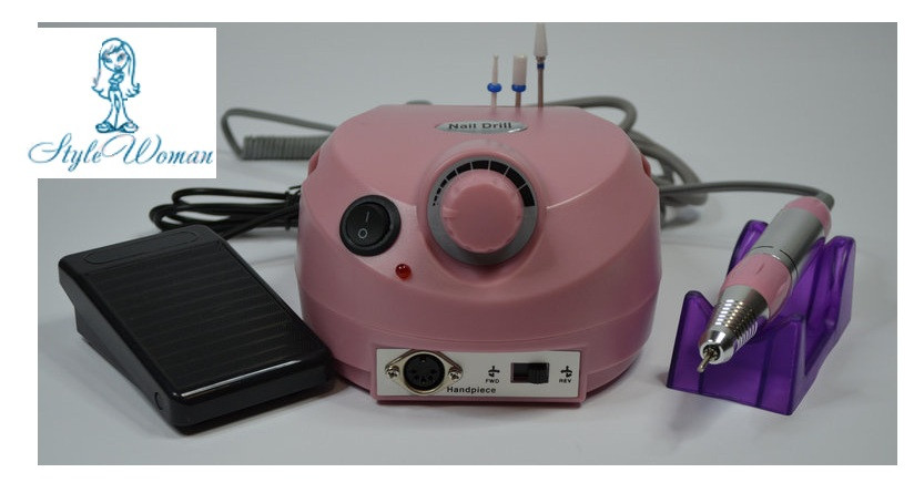 Фрезерний апарат фрезер Nail Drill Master ZS-601 30 000 обертів рожевий, фото 1