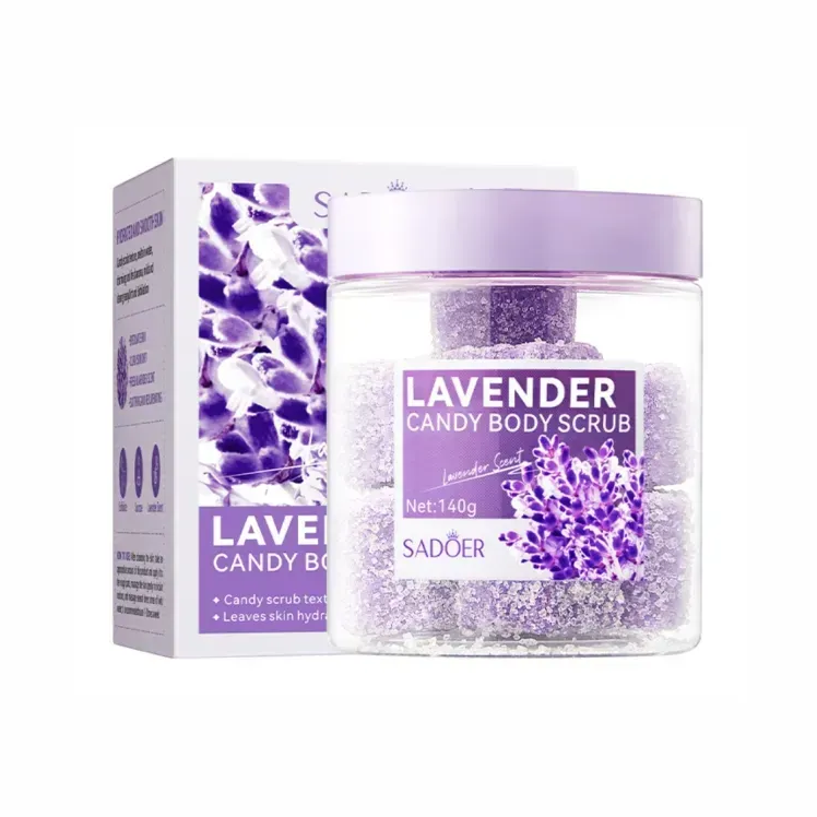 Скраб для тіла з лавандою Sadoer Lavender Candy Body Scrub 140 г, фото 1