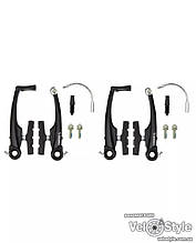 Ободні гальма ONRIDE Set, перед + зад, важелі: 110мм, чорний