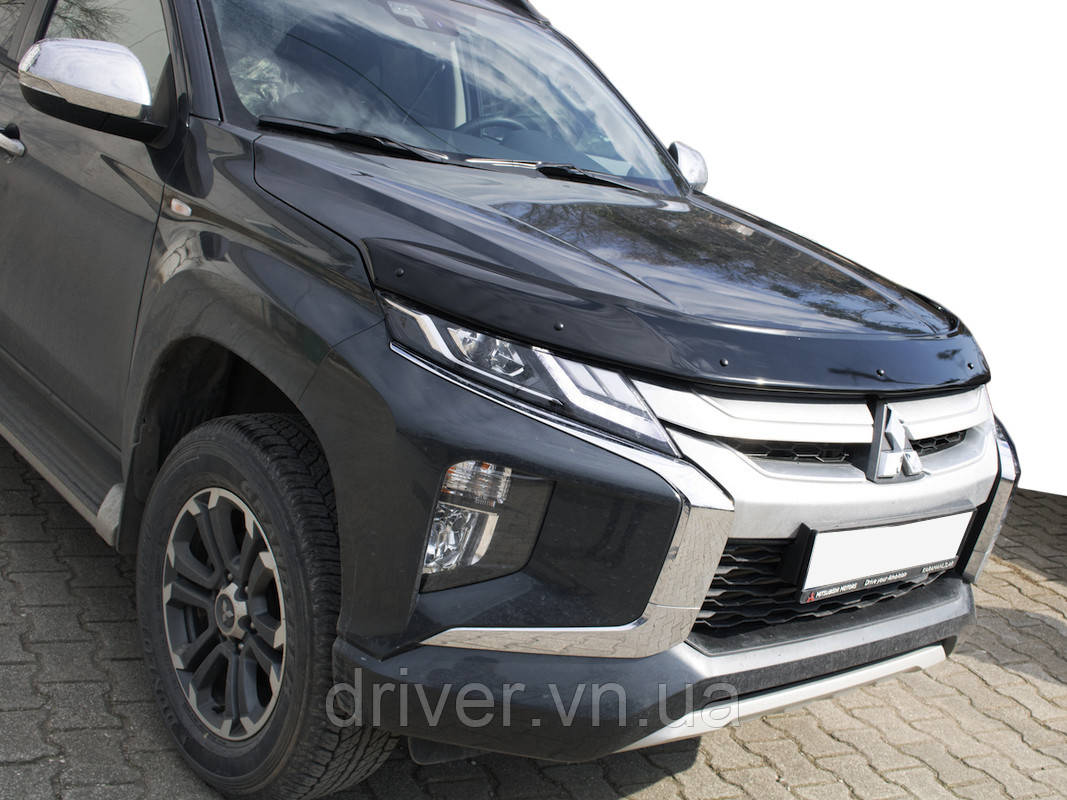 Дефлектор капота (2019-2026, EuroCap) для Mitsubishi L200, фото 1