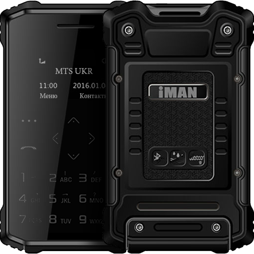 IMAN S1 Pro, водонепроницаемый телефон-кредитка, IP-67, память 8 GB, Bluetooth 3.0, шагомер, функция Anti-Lost - фото 2 - id-p491467281