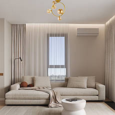 Золота люстра "Bubbles" на 5 ламп (918-LP267-5 SGGD+BR), фото 3